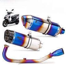 SYM JETS 125 Full Set Modify Exhaust Muffler Silencer Middle Link Pipe Stainless Steel For SYM JETS 125