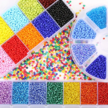 TESSYSTORE Box Set 2mm Glass Seed Beads Czech Charm Crystal Spacer Glass Beads For Jewelry Making Rings DIY Handmade Accessories