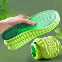 1Pair Sport Insoles PU High Stretch Shock Resistant Antibacterial Anti-odorant Breathable Insoles Comfortable for Shoes Cushion