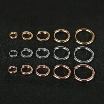 Glossy Metal Minimal Hoop Earrings Rose Gold Color Cartilage Earrings Piercing Trendy Small Tiny Huggies for Women Female Hoops