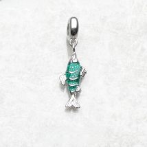 Blue Little Fish Pendant Charm European Style Fashion 925 Sterling Silver For Women & Men Fisher
