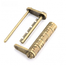 NAIERDI Antique Bronze Retro Combination Lock 5 Letter Zinc Alloy Password Lock Jewelry Box Padlock for Wooden Suitcase Drawer