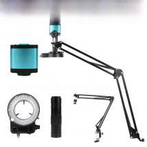 4K Microscope For Electronics 48MP Digital Microscope Camera Optional 1-150x Lens LED Light Foldable Bracket Phone Pcb Soldering