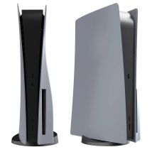 Gray 30th Anniversary Plates for PS5 Console Premium ABS Faceplate Shell Covers with Logo Stickers for PlayStation5 PS5 Fat Disc