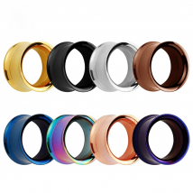 KUBOOZ Fashion Ear Piercing Ring Body Jewelry Stretchers Stainless Steel Tunnels Plugs Expanders Gauges For Women Men 6-40mm