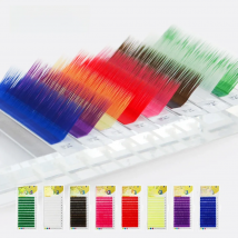 GAHAMACA Individual Color Lashes C/D/L/LU Curl 0.07/0.10mm 8-14mm False Lashes Eyelash Faux Colored Eyelash Extensions