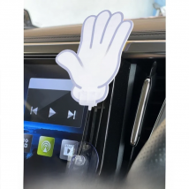1pcs White swing hand pop jdm display air freshener (lemon flavor）