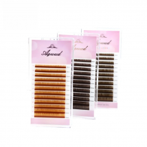 Brown False Eyelash Red Purple Blue Green Pink White Rainbow Flu Colours Mink Individual Eyelash Russian Volume Lashes Extension