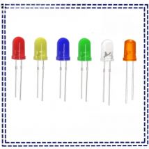 SAMIROB 50PCS LED Diode 5MM Blue Green Orange Red White Yellow F5 Led Light Emitting Consumer Electronics