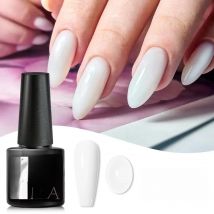 7ML Milky Jelly White Gel Nail Polish Semi Permanent Soak Off French Nails Manicure UV LED Gel Varnish Base Top Coat Nail Art
