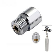 Co2 Cylinder Adapter,Soda Water Bottle Adapter T21-4 convert to W21.8 Regulator Home Brewing Beer Keg Connector Accessories