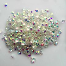 YANRUO 2058 Transparent AB non Hotfix unfoiled Back Crystal AB Strass Rhinestones for  Nails Art Crafts DIY