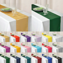 Satin Table Runner 30cm X 275cm Wedding Party Supply Christmas Home Modern Coffee Dining Luxury Table Decoration 12" X 108"