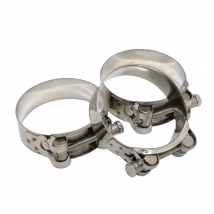 Stainless Steel Universal T-Bolt Style High-Strength Fastener Clamp Exhaust Pipe Clip Hardware Accessory for Automotive Repair