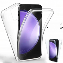 360° Full Body Double Case For Samsung Galaxy S24 S23 S22 S21 S20 Ultra S10 S9 S8 Plus TPU Clear Cover Funda With Hole