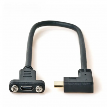 Hoqo USB 3.1 Type c Extension Cable with Panel Mount Screw,USB C female to USBc Male extending Wire Extender Data Cord