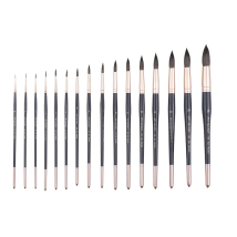 ArtSecret 787R 1PC Round Brushes Wooden Rod Brass Ferrule Squirrel Hair Artistic Painting Art Tool For Watercolor Drawing