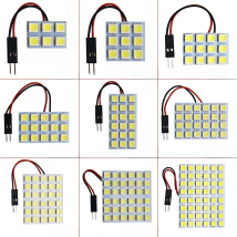 1X Led Panel 6/9/12/15/18/24/30/36/48 SMD 5050 T10 Ba9s c5w Adapter Festoon Dome reading Light Accessories Car Auto motor DC12V