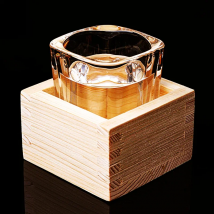 Aixiangru Japanese Sake Wooden Cup Square Wooden Box Wine Set Square Small Wooden Xup White Wine Pot Water Cup Creative Glass