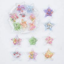 32Pcs 36mm Star PVC Filling Shake Fruits Clay & Crystal Diamonds Appliques for DIY Headwear Hair Clips Band Bow Accessories