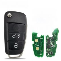 Datong World 8P0837220D/G/E 8X0837220D 315/434Mhz ID48 Chip HU66 Flip Car Remote Key For Audi A3 TT A4 S3 S4 2005-2013