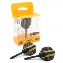 CUESOUL New Launch AK5 Integrated Dart Shaft Dart Flights Standard Shape Size M-Golden and Black