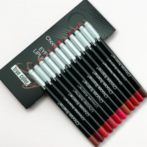 Set di matite labbra opache da 12 colori, penna per rossetto in 12 colori, set regalo, trucco labbra durevole