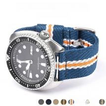 18mm 20mm 22mm 24mm Replacement Watchband Diagonal Stripes Belt Universal Nylon Watch Strap Wrist Bracelet w Quick Release Pins