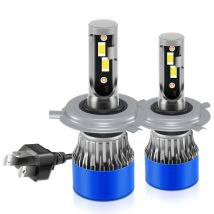 2PCS Car LED Headlamp Replacement Bulbs 20000LM High Lumens Canbus Error Free H4 High Low Beam CSP 3570 chips Auto Light Bulbs