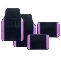 Juego de 4 Alfombras Para Coche, Alfombrillas Universales para Coche,Antideslizantes y Resistentes