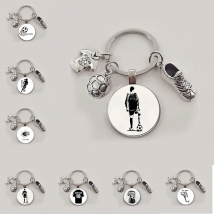 Football Diy Custom Name Keychain To Play Football Boy Keychain, Diy Keychain For Football Lovers, Fashion Gift Keychain For Foo