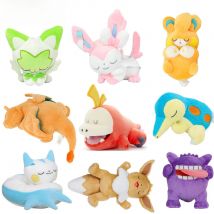 Pokemon Gengar Fuecoco Sylveon Plush Toys Pamo Cyndaquil Altaria Sprigatito Sleeping Doll Anime Games Collection Gifts Birthday