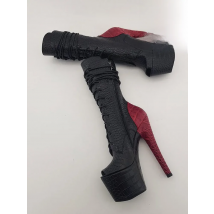 Fashion Exotic Dancer 17cm Pole Dance Shoes Womens Platform Boots Mixed Colors Nightclub Models Lace Up Gothic Punk Cross Dress