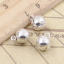 10pcs Charms 3D Football 13x10x10mm Tibetan DIY Retro Jewelry Bracelet Necklace Antique Bronze Silver Color Gold Pendant