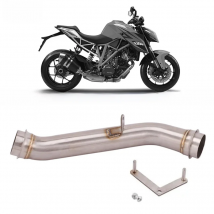 Mid Link Pipe Motorcycle Exhaust for KTM 1290 Super Duke R 2014 2015 2016 Stainless Steel Eliminator Down Muffler Espace Moto