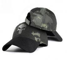 Camouflage Tactical Baseball Cap Combat Hunting Shooting Fishing Skull Trucker Hat Adjustable Snapback Sun Hats Summer Men Women