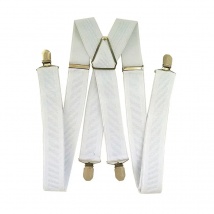 Bright White Rib Color Suspenders for men women New Arrival 3.5 Width X Back Adult Suspender