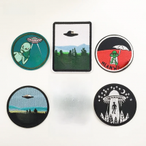 Alien ET UFO High-quality embroidery with badges Iron on Patches for Clothing DIY or Hobby collection