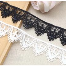 Width:3.5cm (1.4 Inch) Vintage Water Soluble Lace Embroidered Mesh Lace for Garment Trimming Lace for DIY(ss-639)