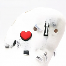 Original 26 Letters Shoe Charms Decoration PVC Red Heart Shoe Buckles Accessories fit Bands Wristband Kids Party X-mas Gifts