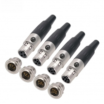 1set Mini XLR Connector, Mini Aviation MIC Microphone Connector, Zinc Alloy+copper pins with gold plated, 3 4 5 6pins available
