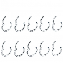 10Pcs/ G23 Titanium Nose Hoop Septum Clicker Piercing Hinged Segment Nose Ring Lip Helix Daith Conch Cartilage Piercing Jewelry