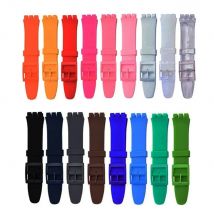 for Swatch Men Women Rubber Watch Band Soft Silicone Straps 16mm 17mm 19mm 20mm Sport Replacement Bracelet Wristbelt Accessories