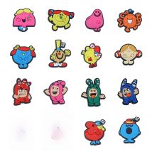 1pcs Cartoon Little Miss PVC  Shoe Charms Accessories Shoe Decoration Buckles Classic Clog Fit Bands Bracelets