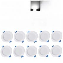 10/20 Pack 220V 7W 3 Colours Dimmable LED Downlight Round Recessed Ceiling Panel Light LED Down Light Fixture Lamp Ceiling Lamp