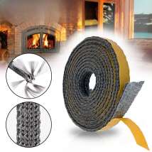 2.5M Fireplace Sealing Strip Durable Stove Rope Sealing Strip Flat Rope Self Adhesive Glass Chimney Door Replacement Gasket Cord