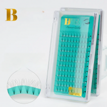 Big eye's secret Short stem Pre Made Volume fans Faux Mink Premade Russian Volume Eyelash Extension