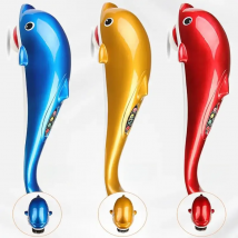 Handheld dolphin massager electric infrared massage hammer multifunctional neck and back body massage stick for pain relief