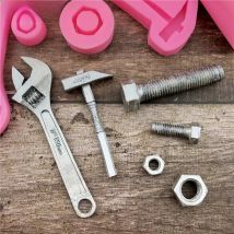 Household Screws Hammer Wrench Mold Silicone Fondant Chocolate Candy DIY Baking Cake Decoration Tool Houseware Resin Art Moulds