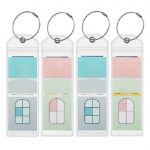 4 Pieces Cruise Tags Luggage Tag Holders for Royal Caribbean & Celebrity Cruise Ship with Zip Seal & Steel Loops Thick PVC